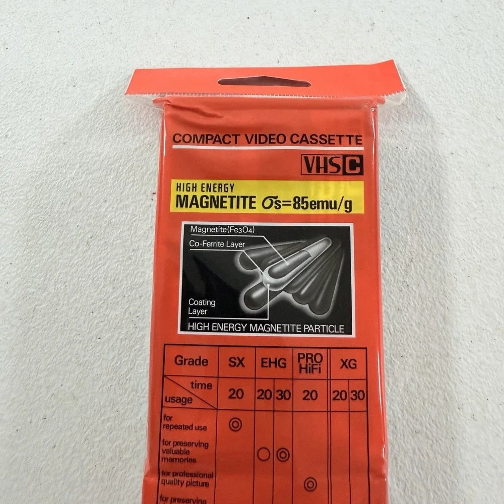 JVC VHS-C TC-30 PROHF 90 Minute Compact VHS High Energy Tape New‎ 2 pack